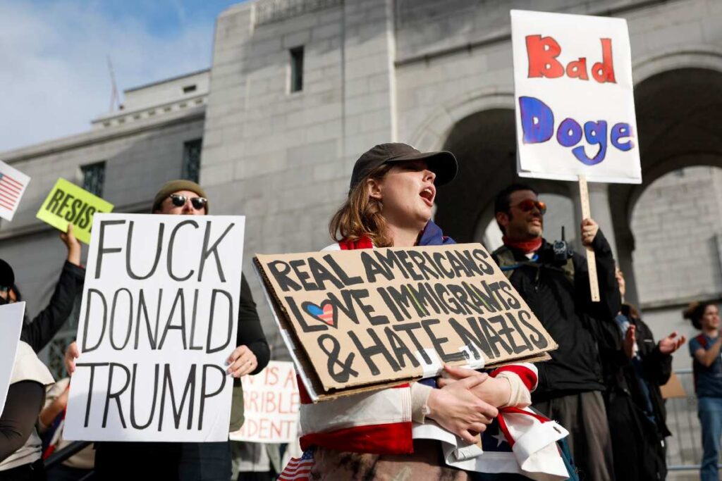 protesta contro trump