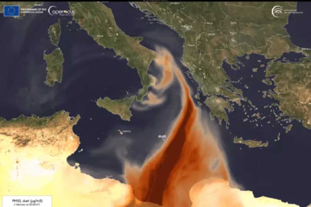 La sabbia del Sahara vista dai satelliti