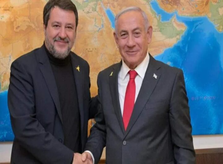 Salvini stringe la mano a Netanyahu