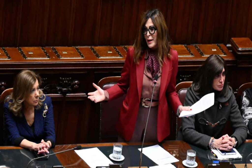 Daniela Santanchè parla alla Camera