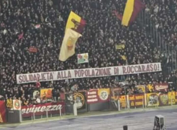 striscione su roccaraso a roma-napoli