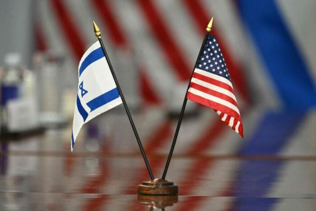 bandiere usa e israele