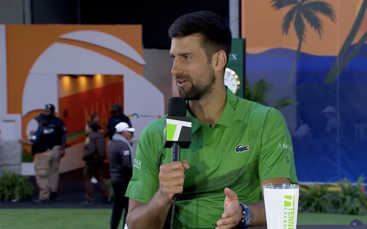 Novak Djokovic intervistato a Miami