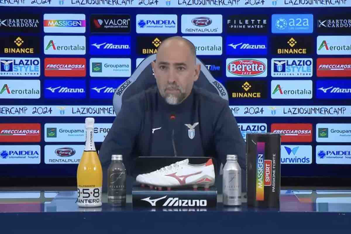 Tudor in conferenza stampa con la Lazio