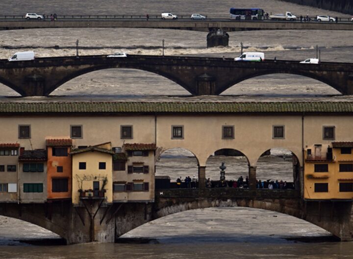 L'Arno in piena