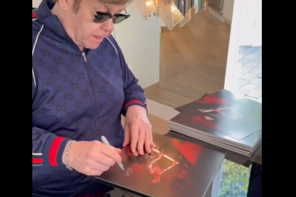 elton john firma autografi