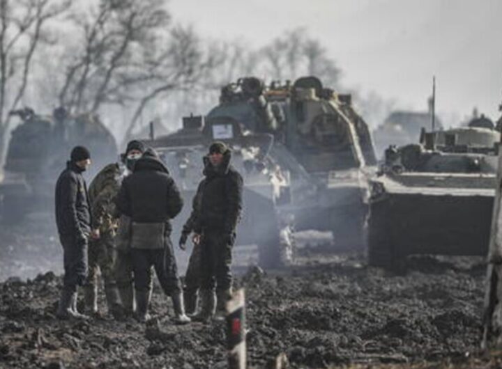 Un momento della guerra in Ucraina