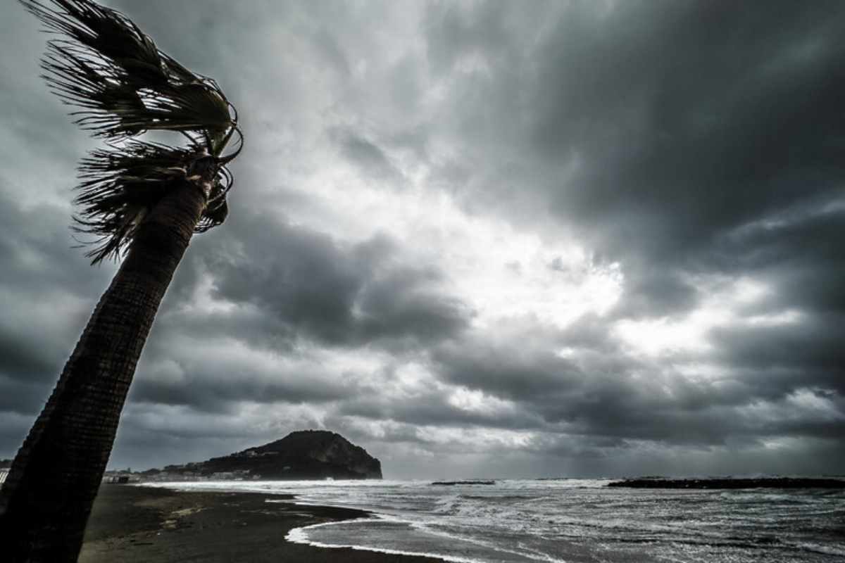 Vento forte in spiaggia