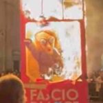 Il fantoccio della Meloni bruciato al Carnevale di Poggio Mirteto