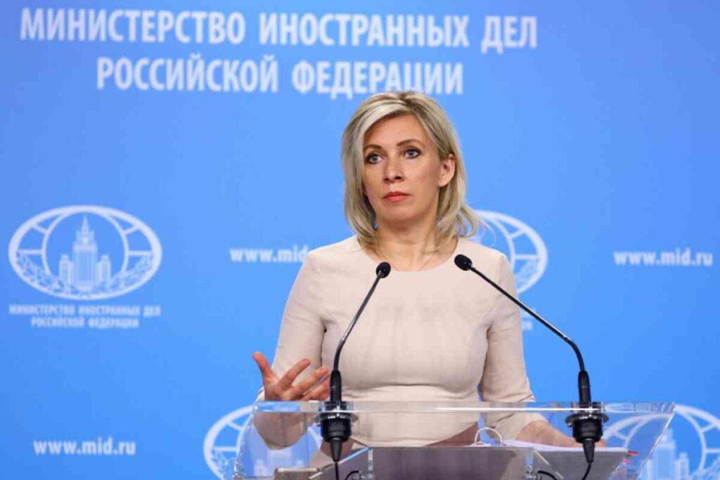 Maria Zakharova, la portavoce del ministero degli Esteri russo