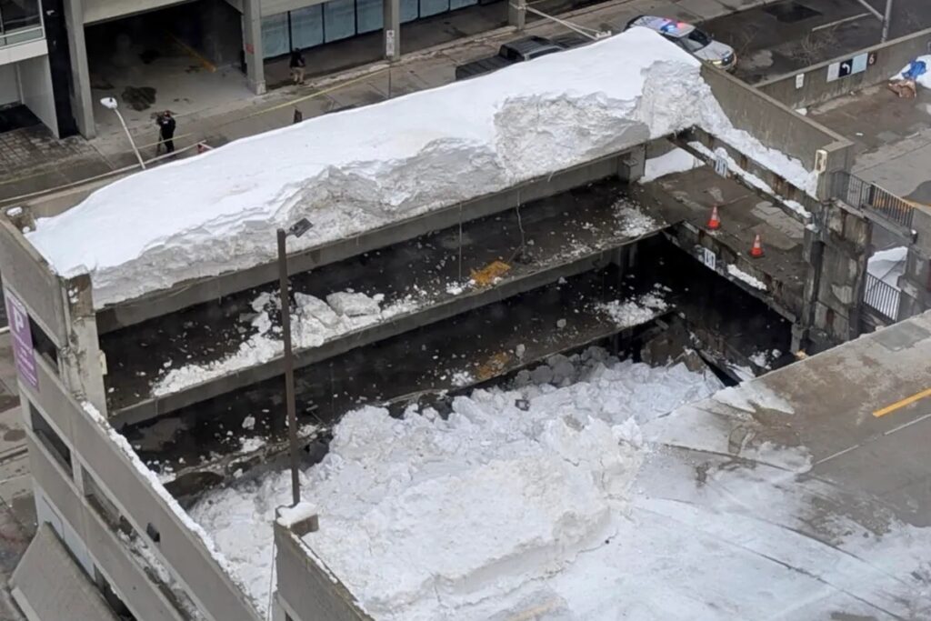 parcheggio crollato a ottawa