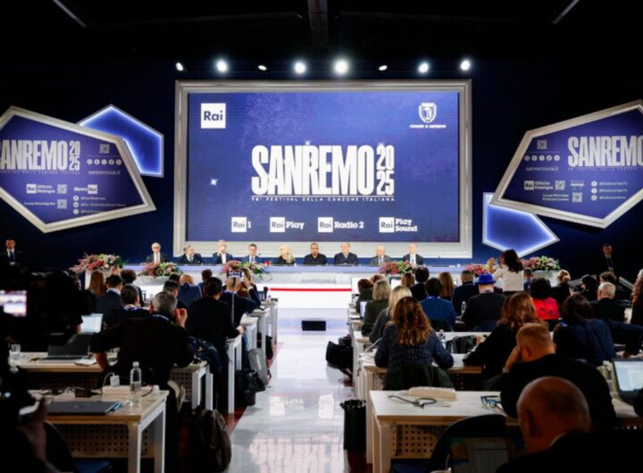 una conferenza al festival di sanremo