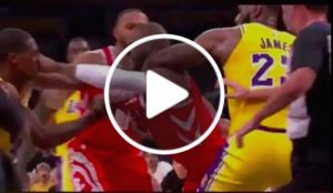 NBA, Lakers-Rockets ends brawl: fist fight between Rondo and Paul