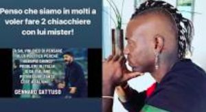Mario Balotelli contro Salvini: "Mister Gattuso, in molti vorremmo fare due "chiacchiere" con lui"