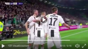 Juventus-Spal   highlights, Cristiano Ronaldo gol su assist di Pjanic