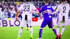 Juventus-Sampdoria 2-1, VIDEO: Saponara segna gol pazzesco ma arbitro annulla con VAR e vincono i bianconeri