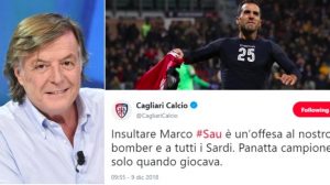 Adriano Panatta, scivolone da tifoso della Roma: "Sau sorcio nero". Cagliari si offende e replica: "Ha insultato i sardi"