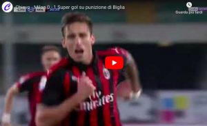 YouTube, Chievo-Milan 1-2 highlights, Biglia video gol