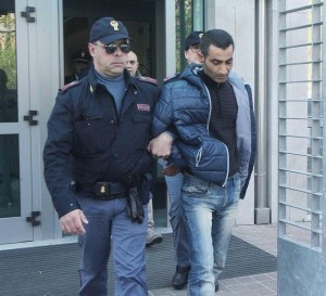 L'arresto di Abdelhabi Lahmar (foto Ansa)