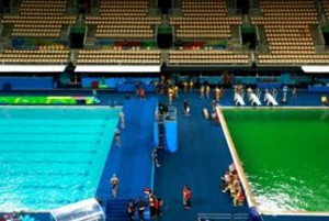 rio 2016: mistero piscina verde tuffi